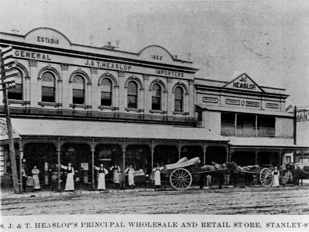 StateLibQld 1 15626 Heaslop's wholesale and retail store, Stanley Street, South Brisbane, 1900